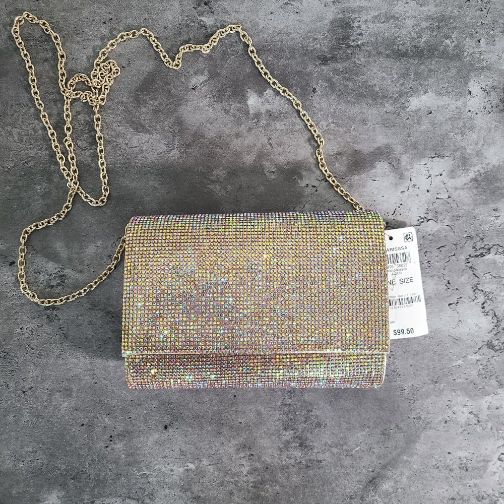Macy's shoulder purse with gold chain strap